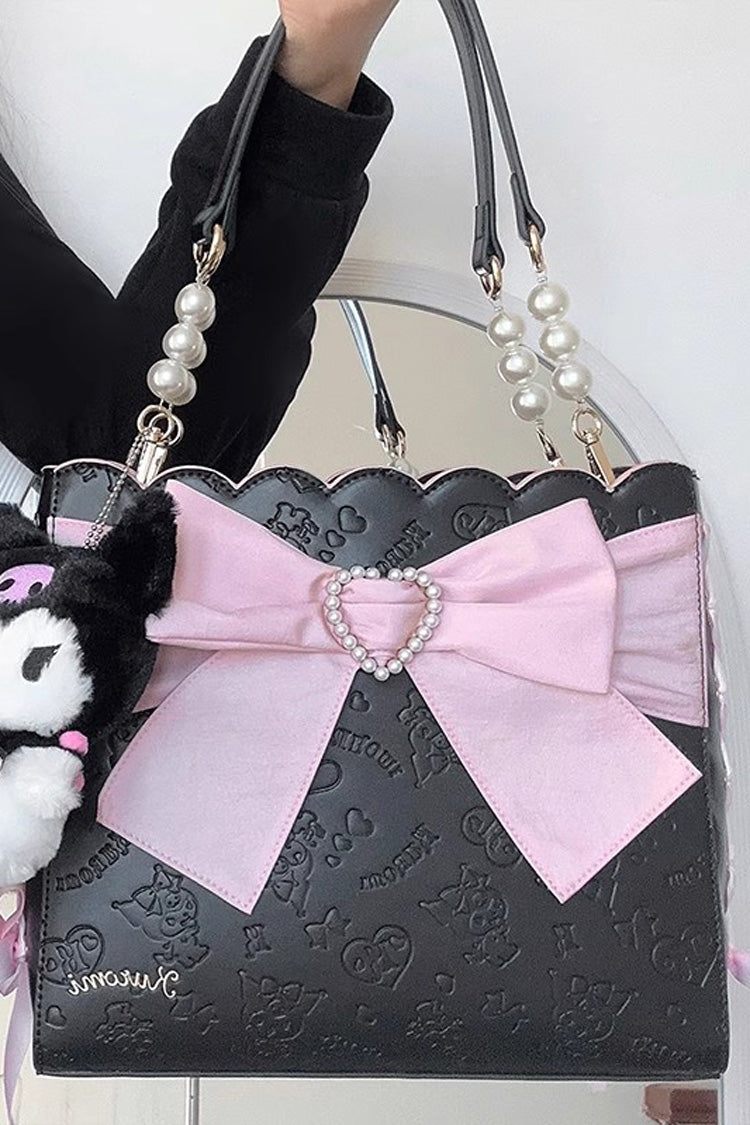 Ribbon Pearl Girly Lolita Shoulder Purse - 4 Shades