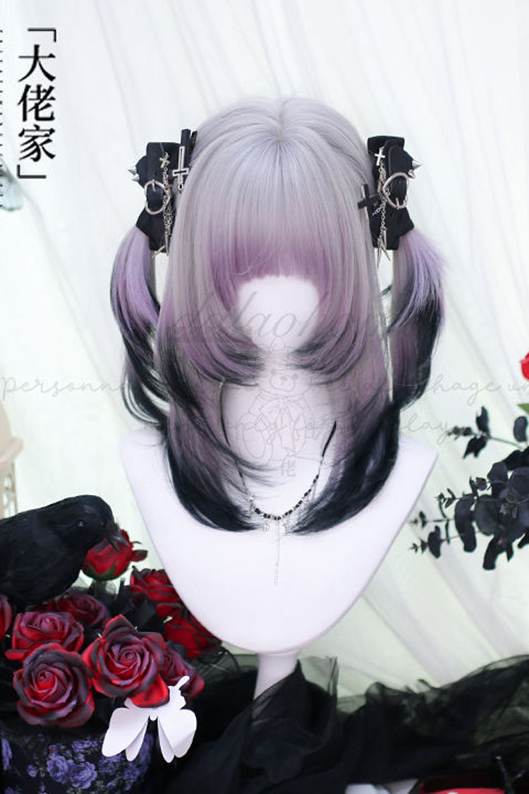 Lilac Gradient Fringe-Trimmed Short Doll Hairpiece
