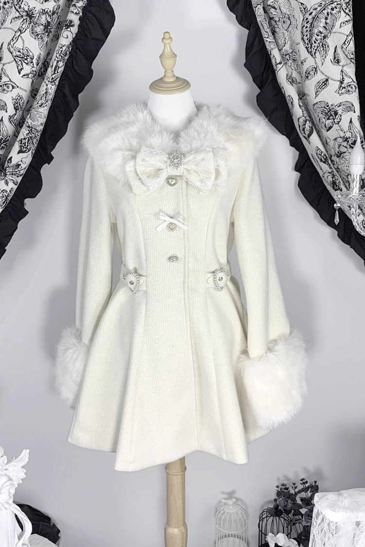 Bow Detail Jirai Kei Japanese Overcoat
