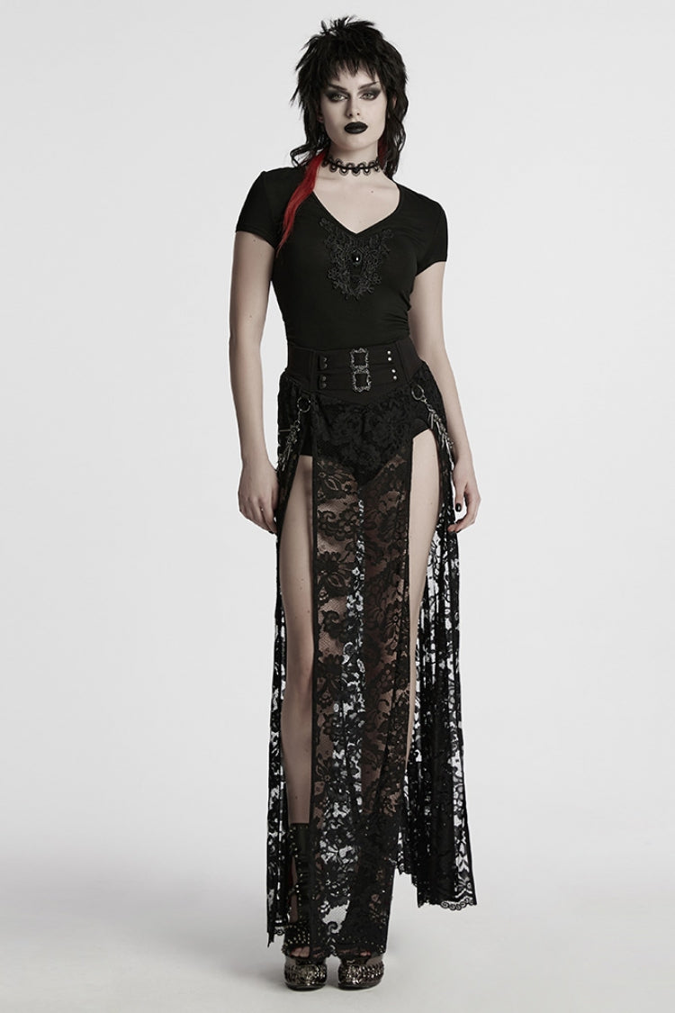 Nocturnal Embroidered Floral Jacquard Top for Women