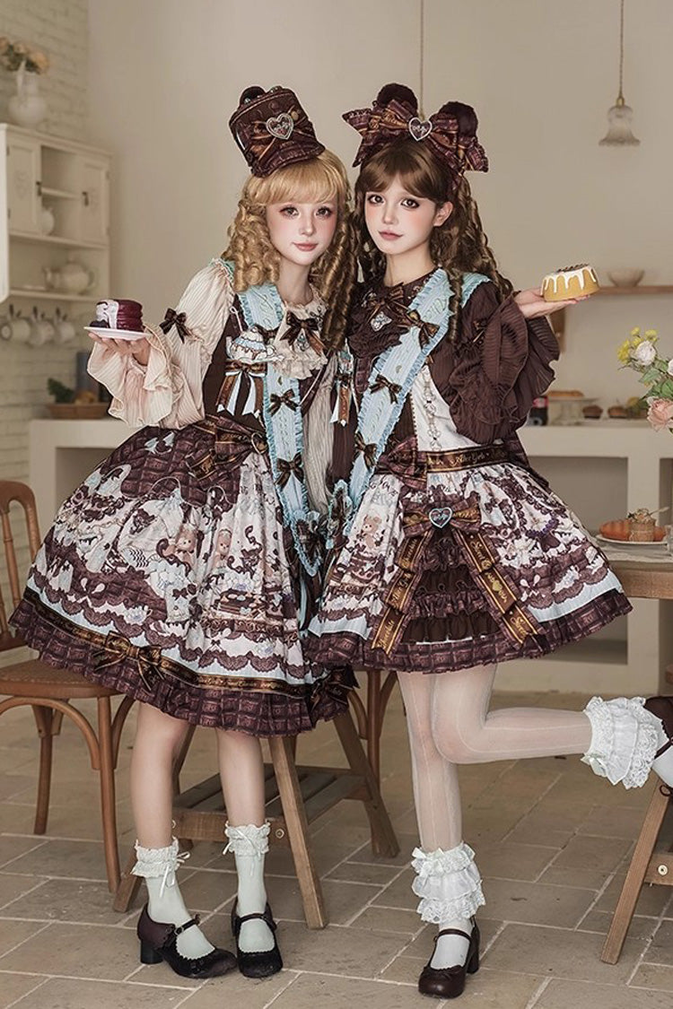 Round Collar Trumpet Sleeve Bow Sweet Lolita Blouse