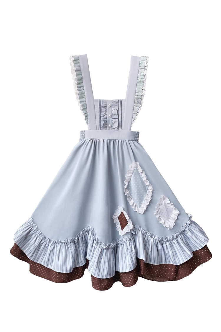 Blue Magic Vocal Club Sleeveless Print Jumper with Bow and Lace