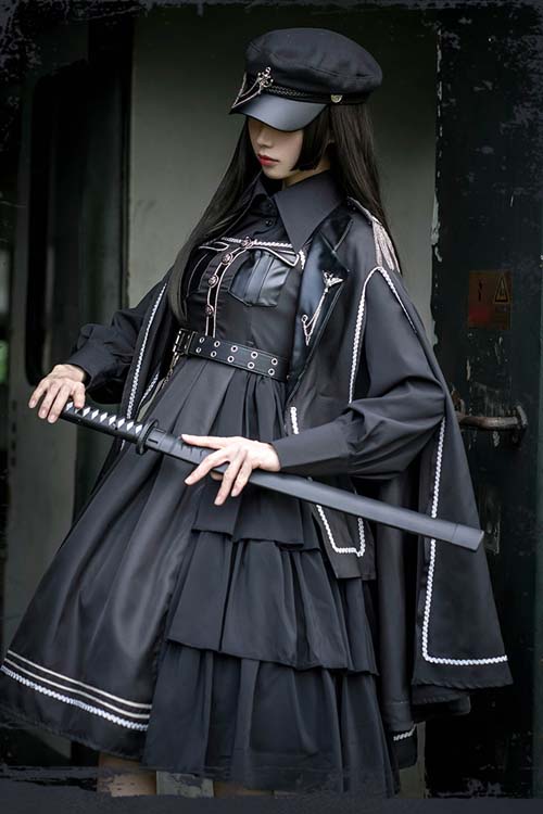 Cool Gothic Lolita JSK Dress with Night Owl Design