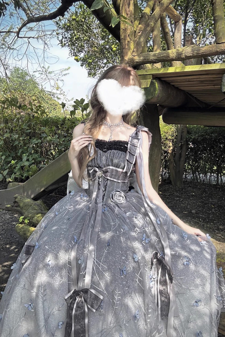 Sweet Lolita JSK Dress with Embroidery and Bowknot