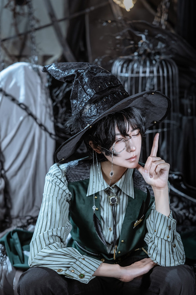 Emerald Double-Breasted Slim Ouji Prince Handsome Lolita Waistcoat