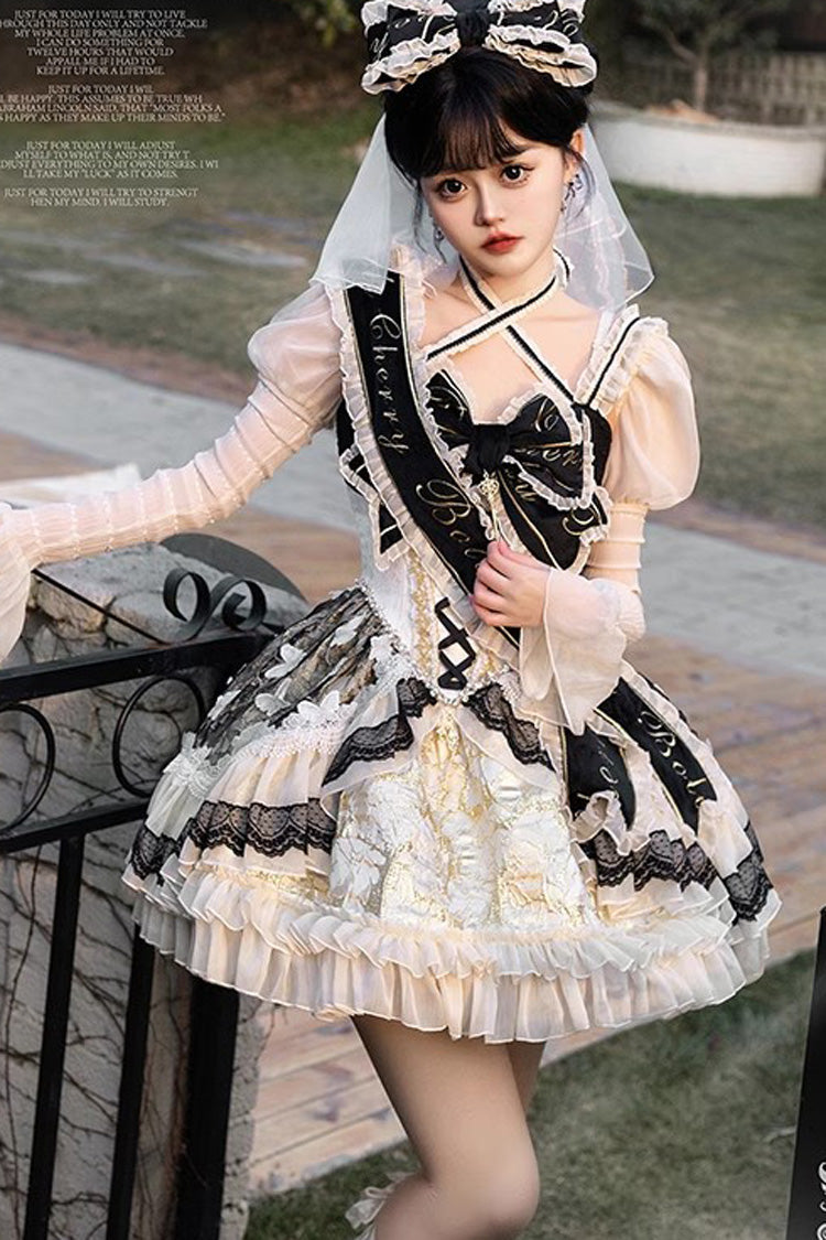 Sweet Lolita Dress with Bowknot and Lace