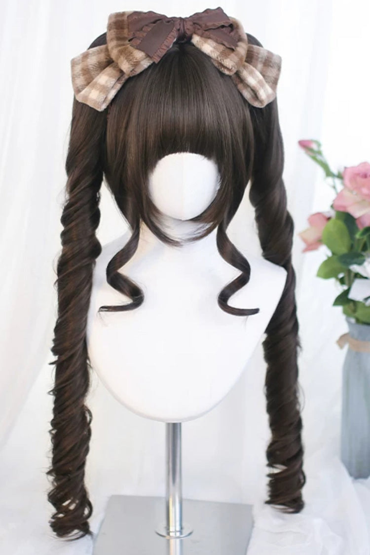 Sweet Lolita Twin Pigtail Wig Set with Roman Curls