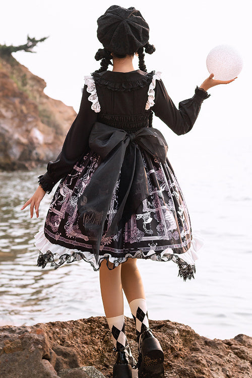 Front and Back Big Bows Pattern Print JSK Dress