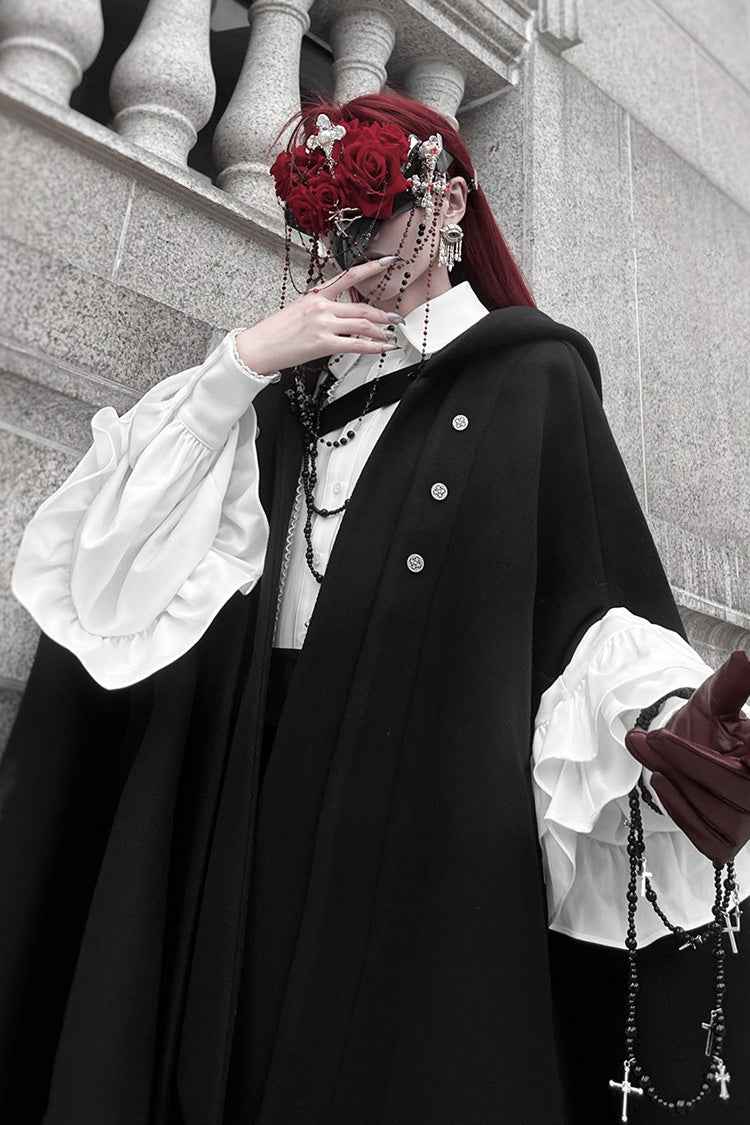 Midnight Bow Vintage Prince Blouse Pants Cloak Set - Code 003