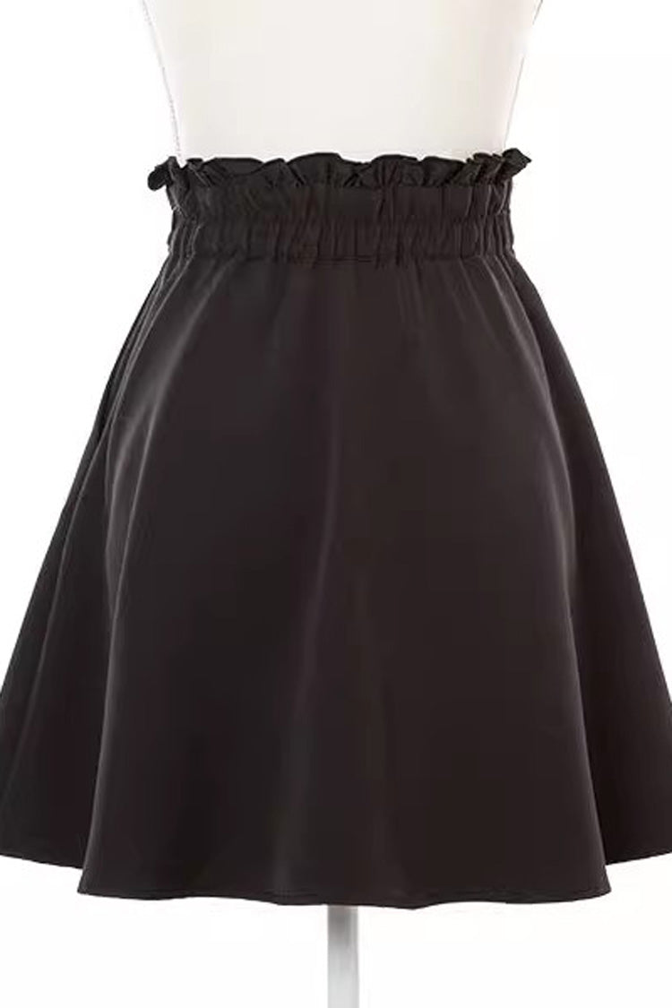 Heart Shape Decoration Bow Sweet Jirai Kei Skirt in 2 Colors