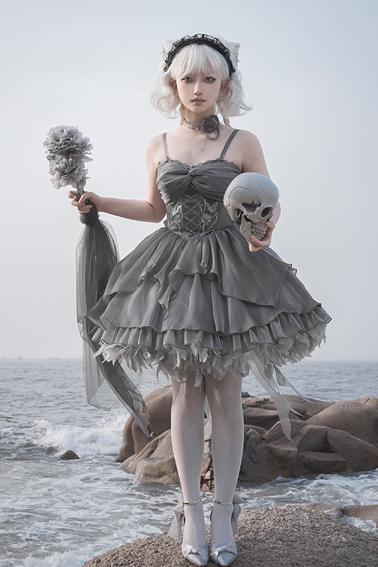 Elegant Princess Lolita JSK Dress with Ruffle Bowknot