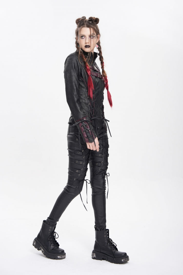 Occult Lace-Up Buckle Punk Jacket for Women