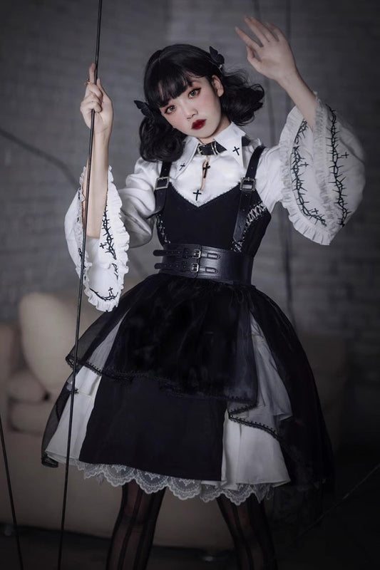 Black Stockholm Lover Gothic Plus Size Jsk Dress