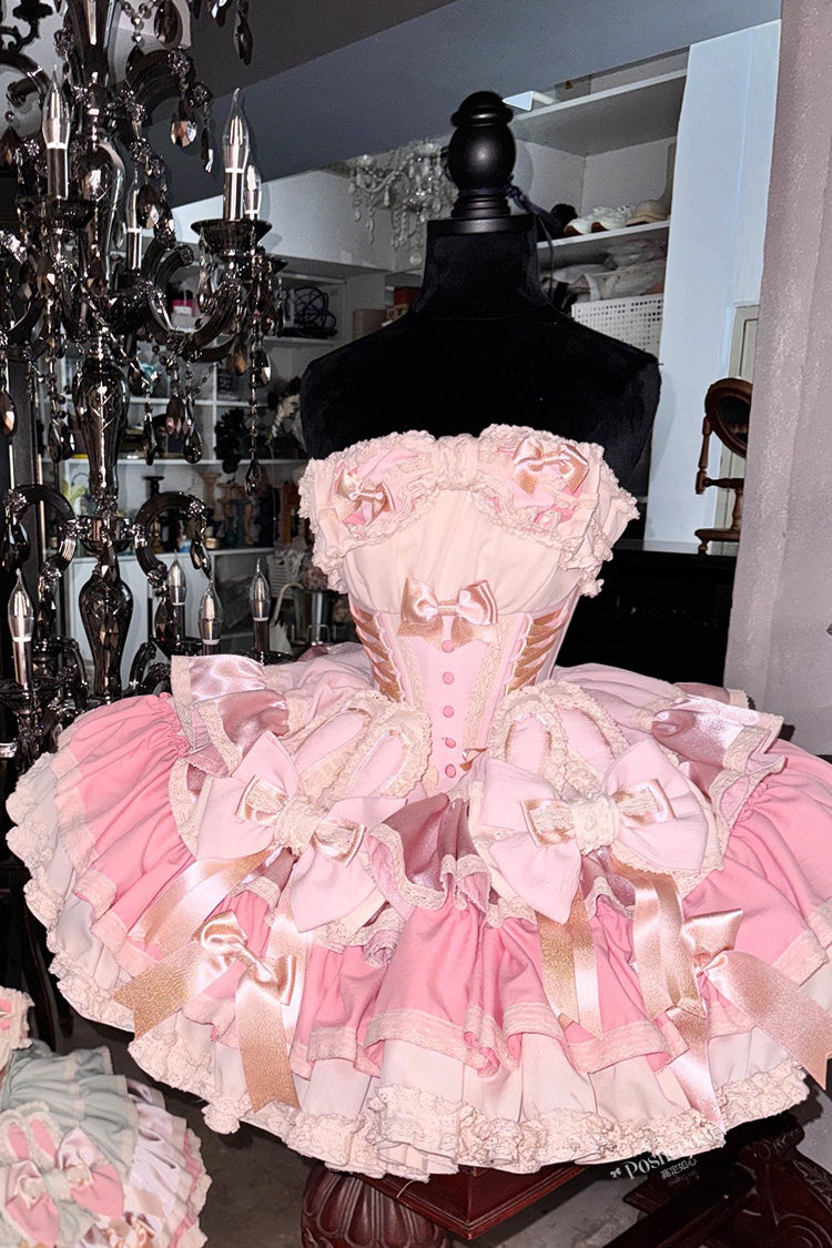 Ribbon Dance Sweet Princess Lolita Dress with Multi-Layered Ruffles
