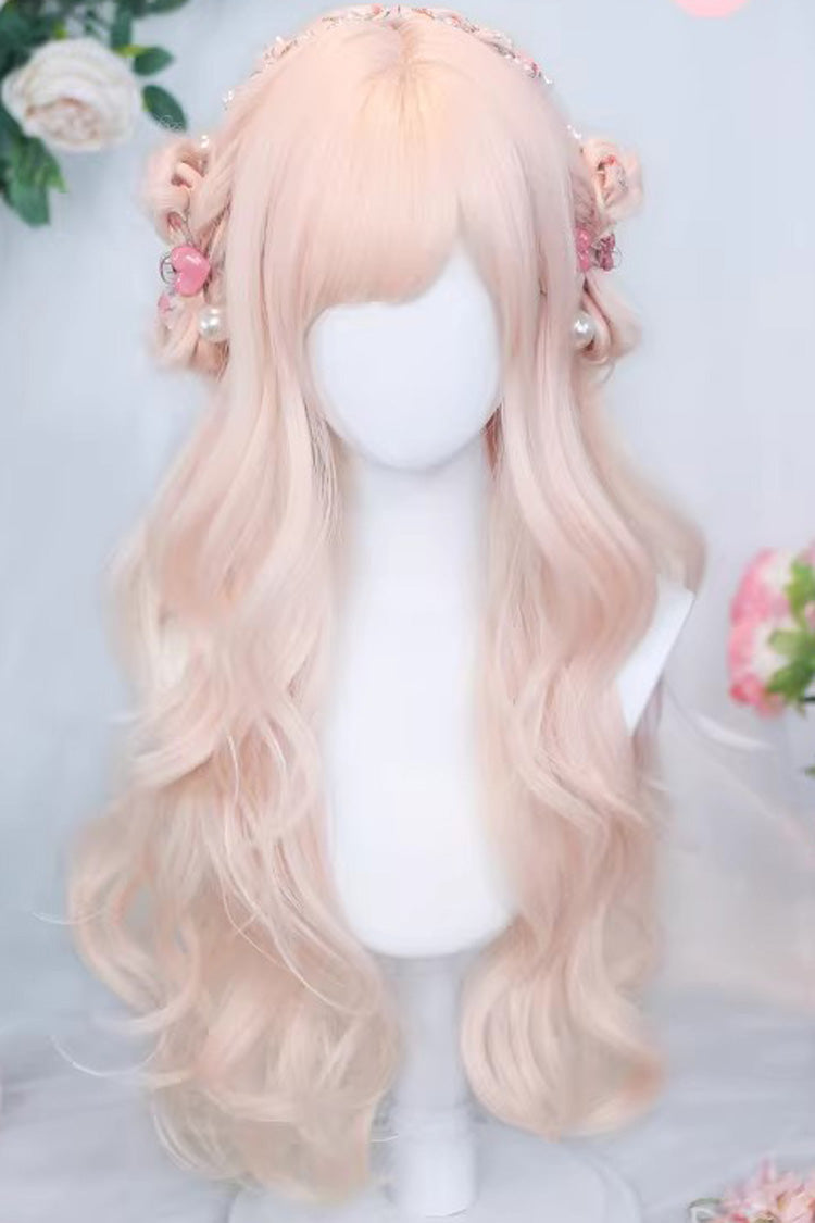 Gentle Blush Wispy Fringe Long Curly Lolita Hairpiece