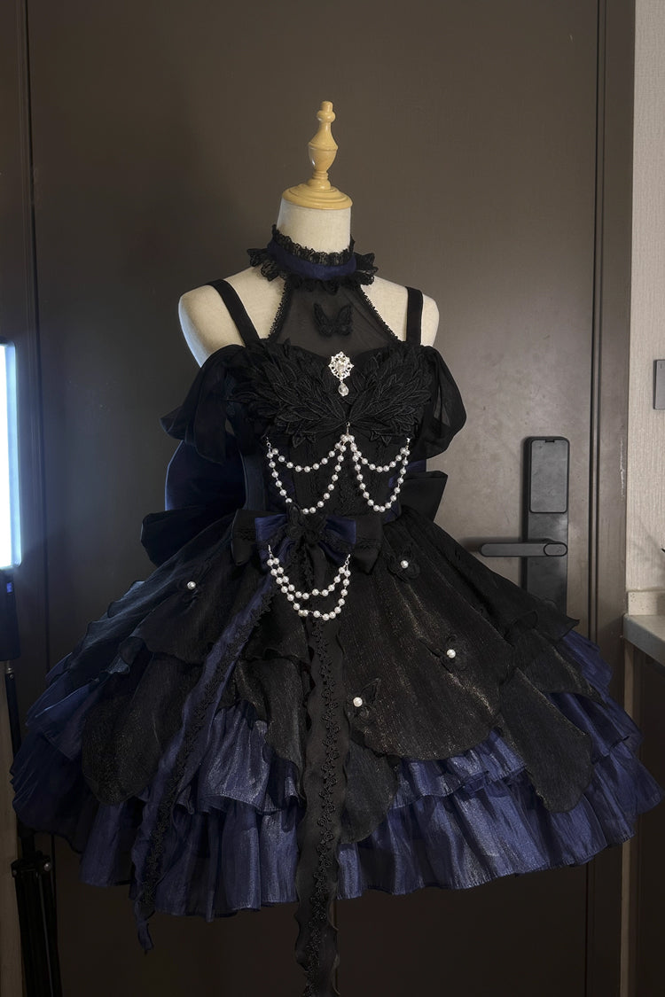 Layered Ruffle Bow Gothic Princess Lolita JSK
