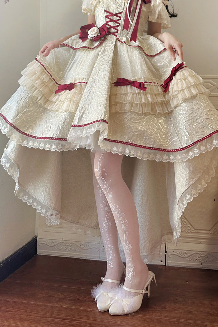 Elegant Princess Lolita JSK - Ivory and Red
