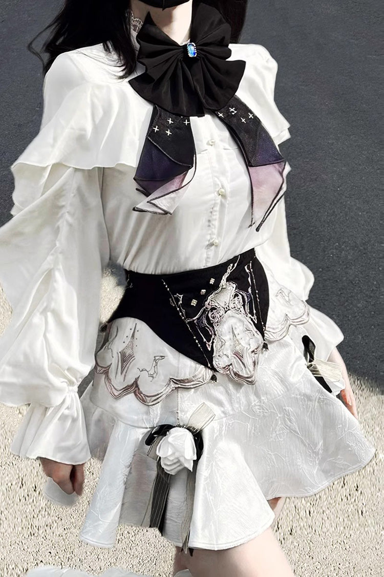 Ivory Palace Style Fishtail Skirt with Ruffles - Star Gate