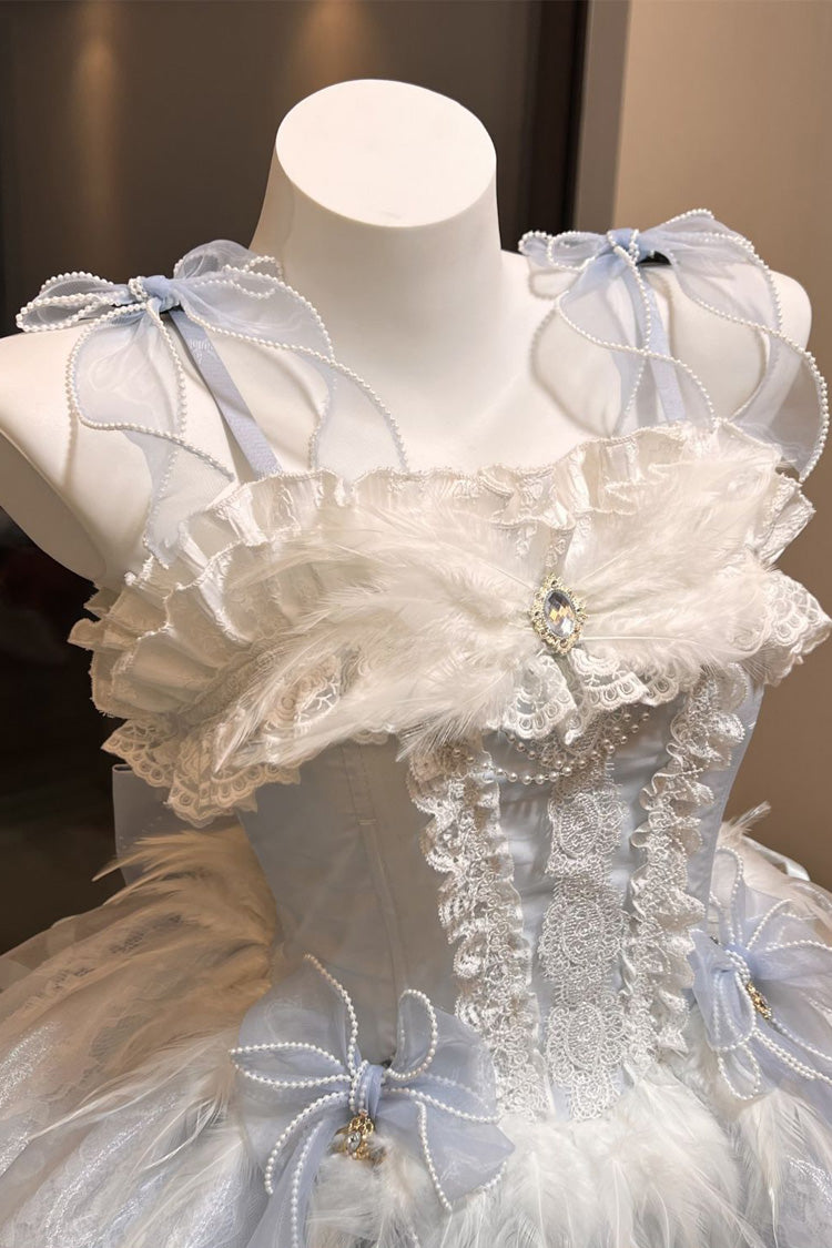 Wings Arrival Multilayer Ruffle Ballet Sweet Elegant Lolita Jumper Dress 3 Colors