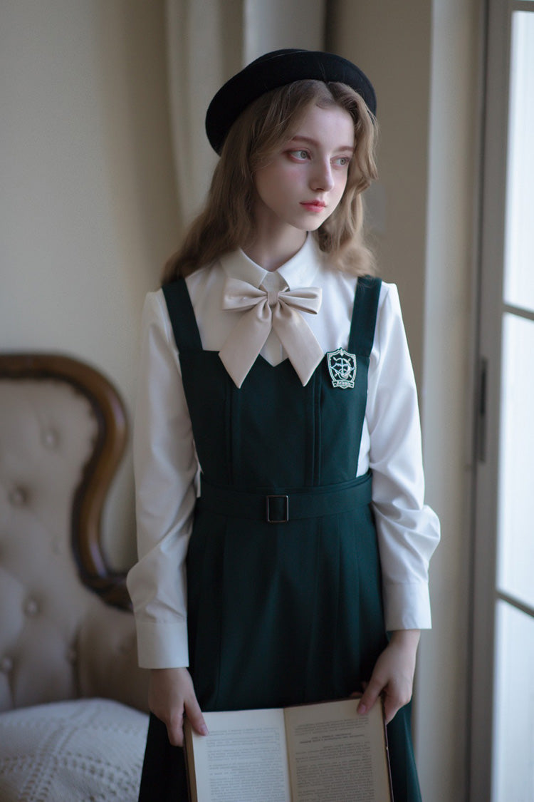 Green Artemis Collegiate Elegant Lolita Jumper Dress