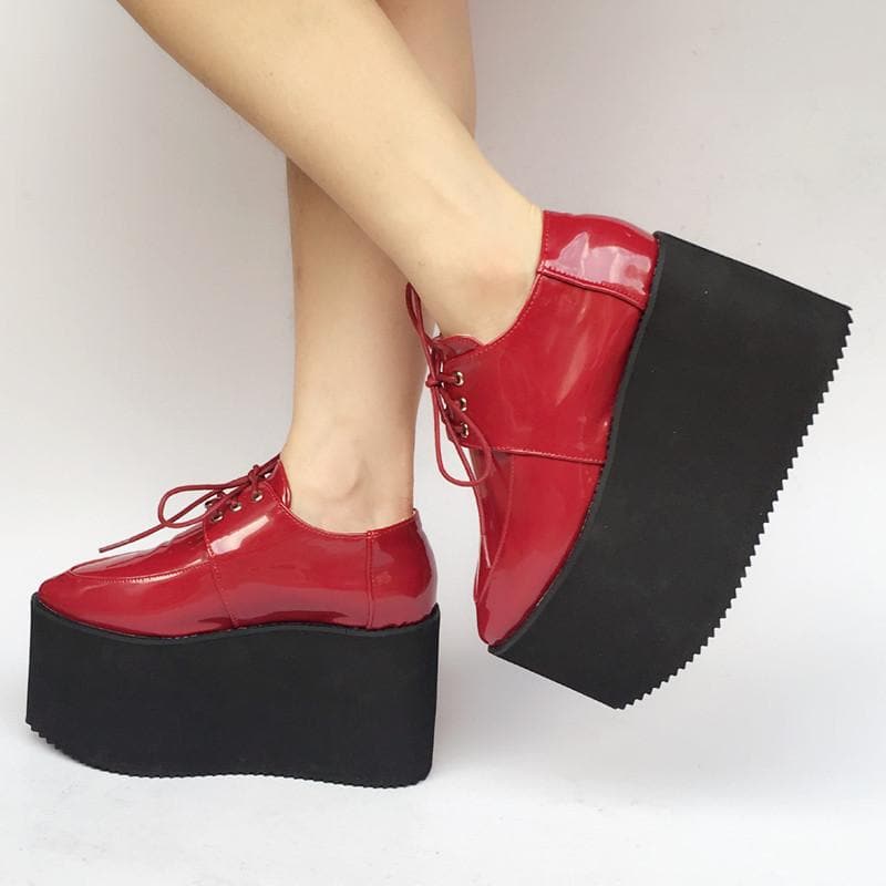 PU SP168274 Shoes Made Cool Custom Red/Black Platform