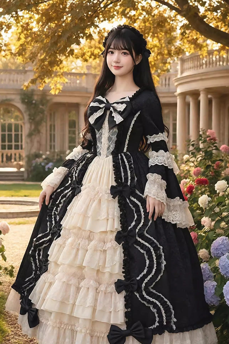 Victorian Princess Dress - Long Sleeve Ruffle Bow