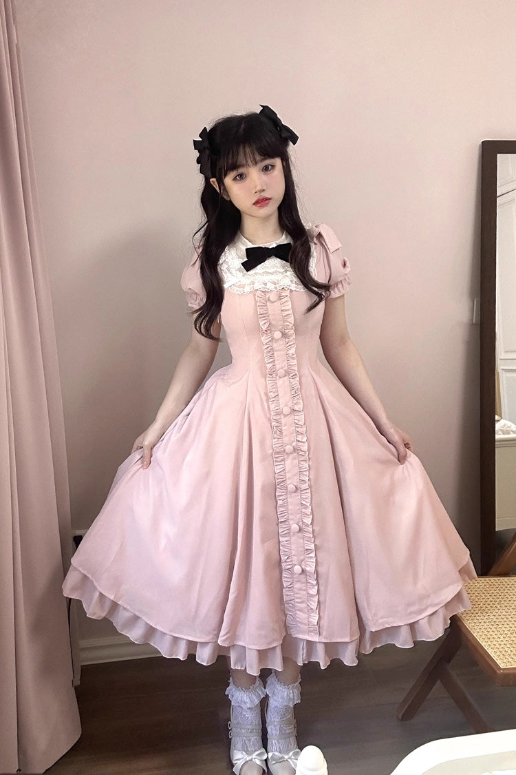 Annie's Gift Bowknot Short Sleeve Dress