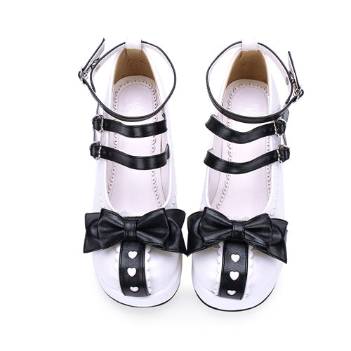 Lace Bow Round-Toe Shoes for Sweet Lolita