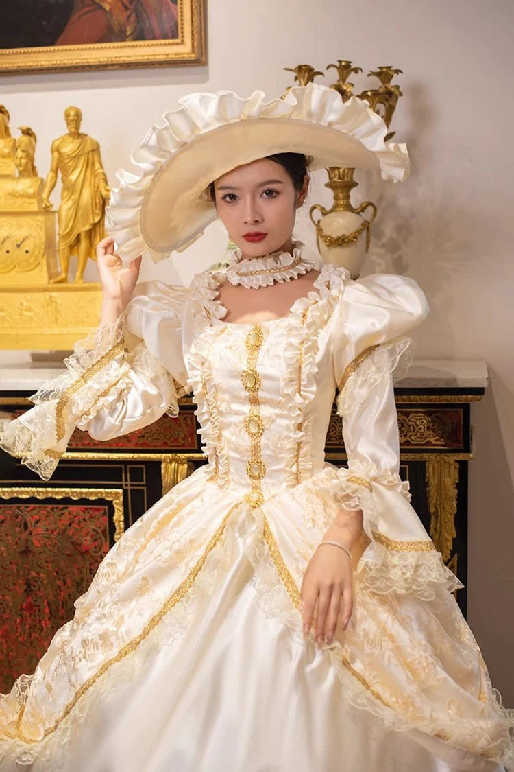 Champagne Medieval Court Cardigan Vintage Lolita Victorian Dress