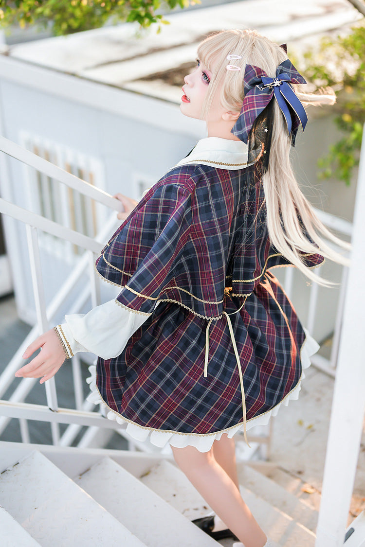 Multi-Color Plaid Ruffle Sweet Lolita Skirt with Idol Style