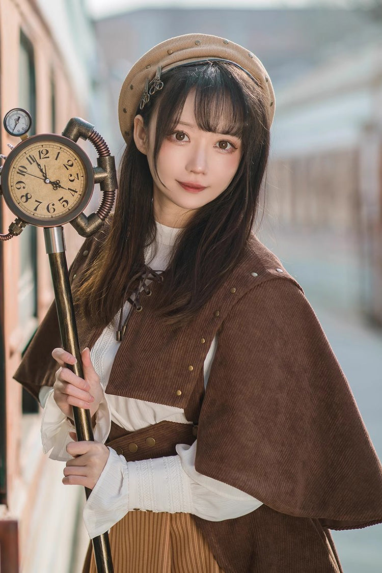 Cocoa Sleeveless Punk Lolita Shawl and Cloak