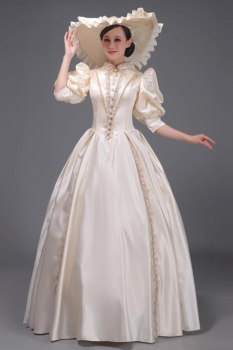 Champagne Vintage Princess Dress - Sweet Short Sleeved Victorian