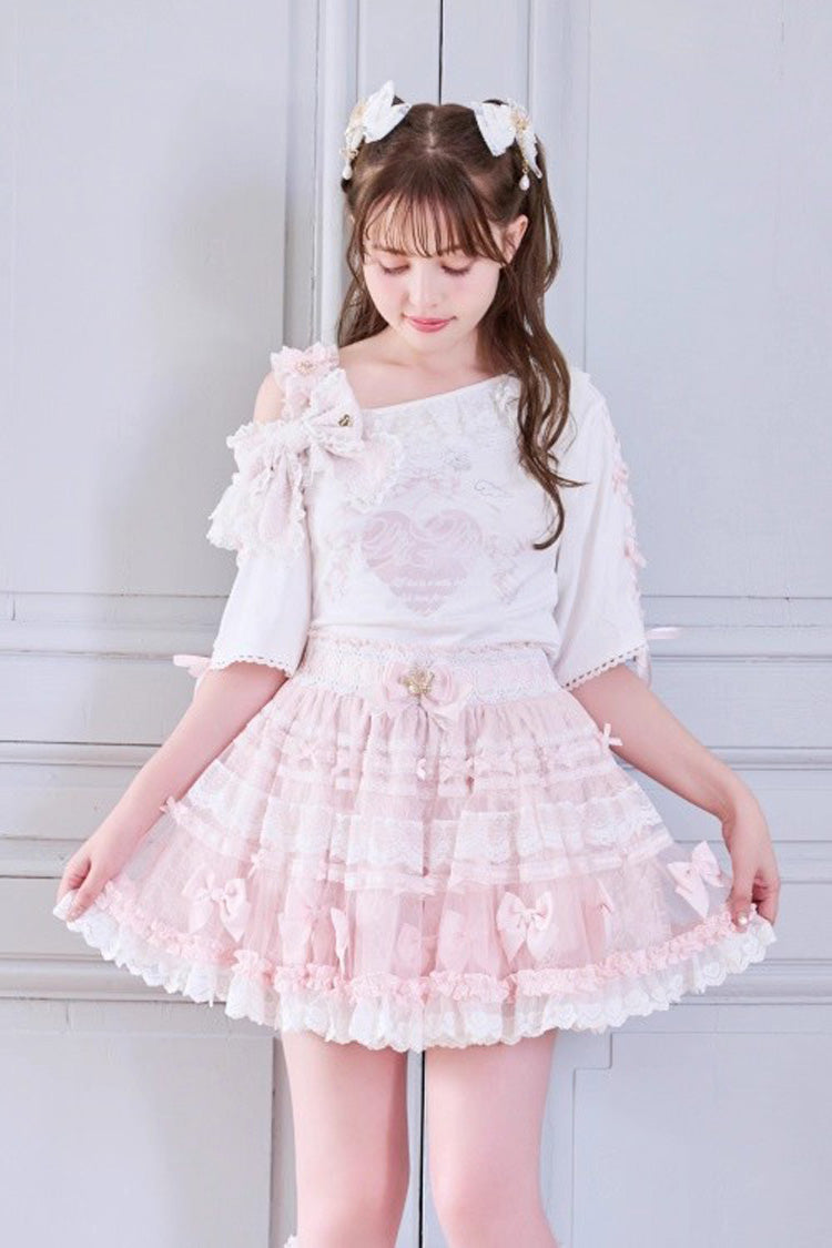 Sweet Ruffle Bow Lace Plus Size Japanese Skirt - Sweet Lolita