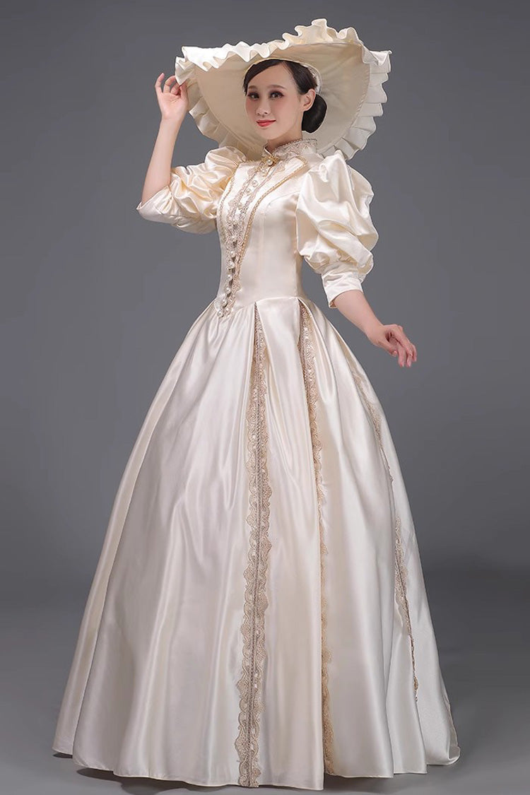 Champagne Vintage Princess Dress - Sweet Short Sleeved Victorian