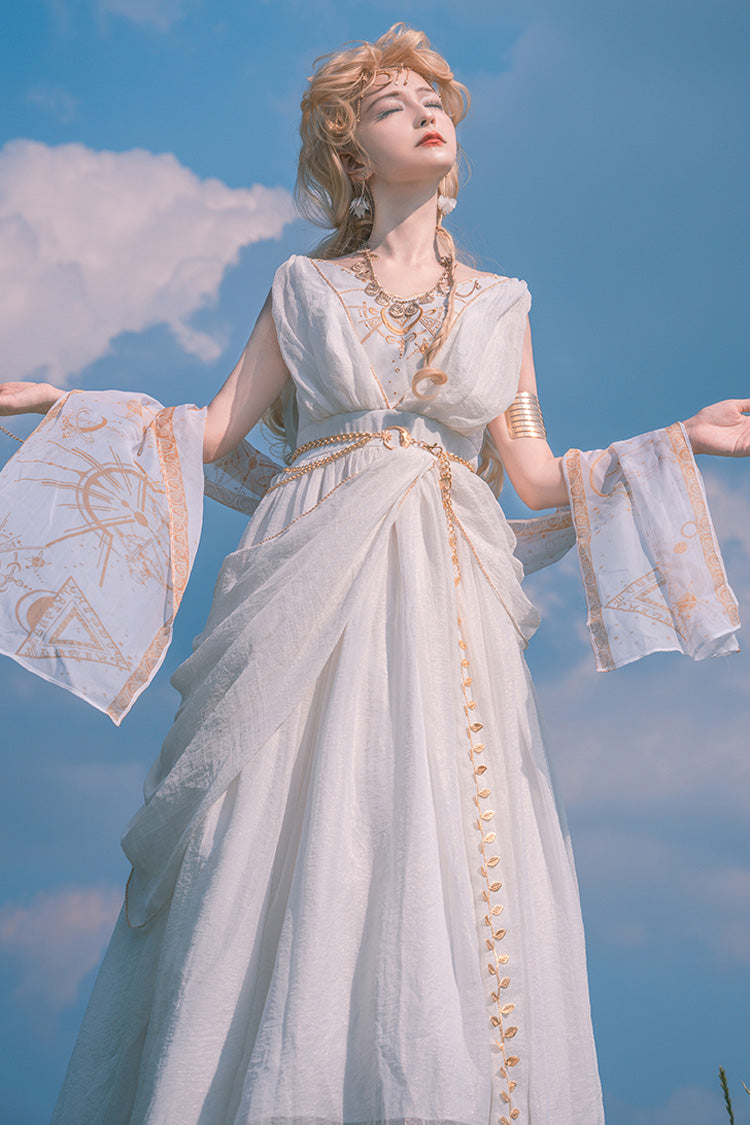 Ivory Sleeveless Embroidered JSK Dress - Ragnarok