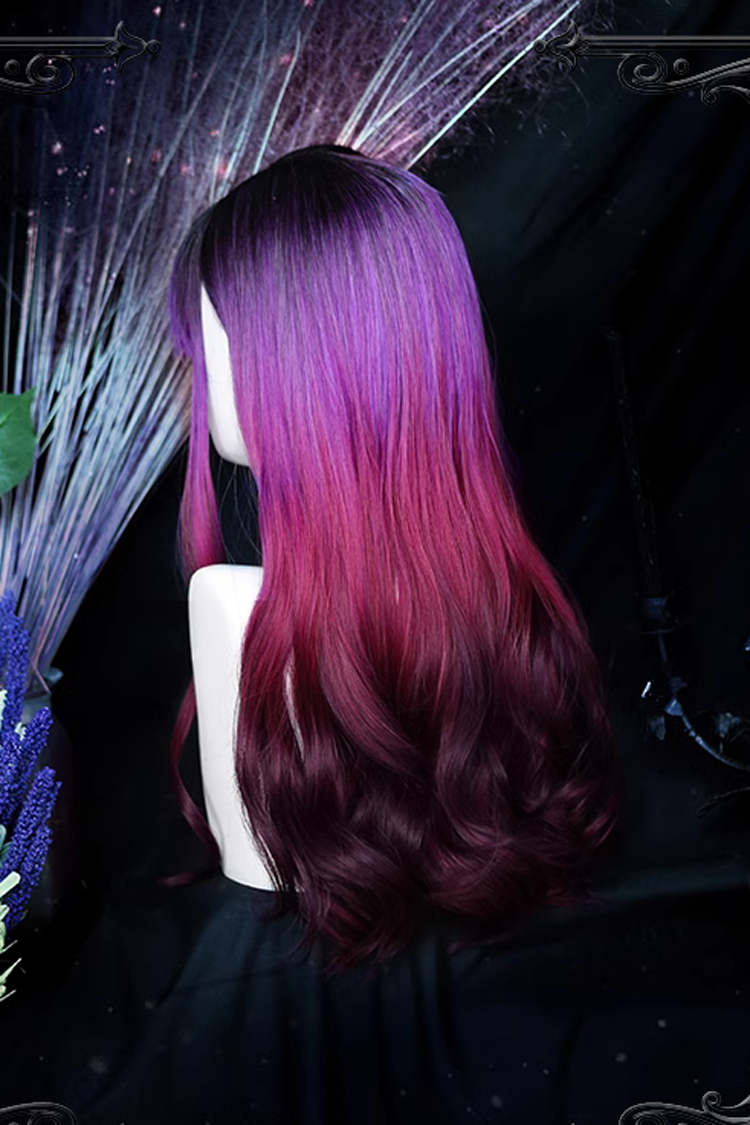 Mauve Ombre Long Tresses Gothic Doll Wig