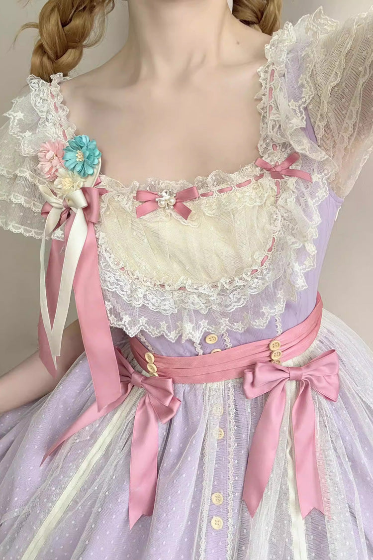 Violet Sakura Spring Strapless Bow Lolita JSK Mini