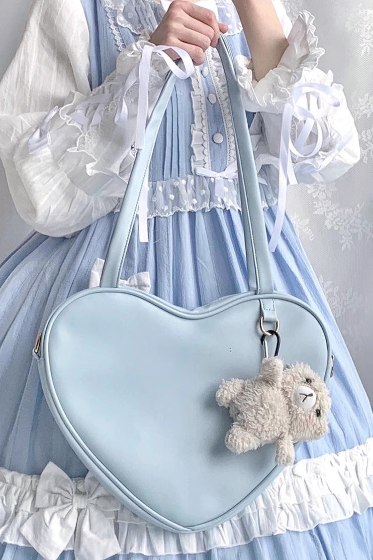 Sweet Heart-Embellished Lolita Shoulder Bag, 6 Color Options