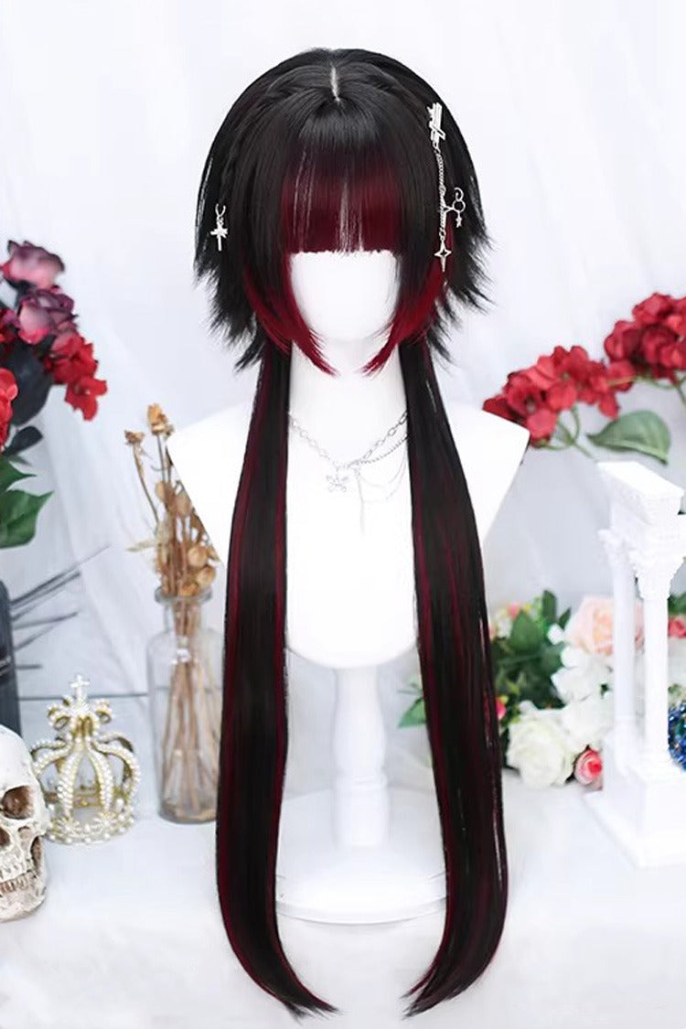Stylish Braided Lolita Wig with Color Highlights