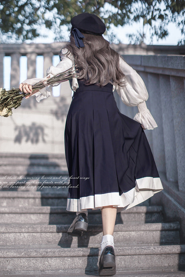 Azure Collegiate Elegant Sleeveless Jumper Gown