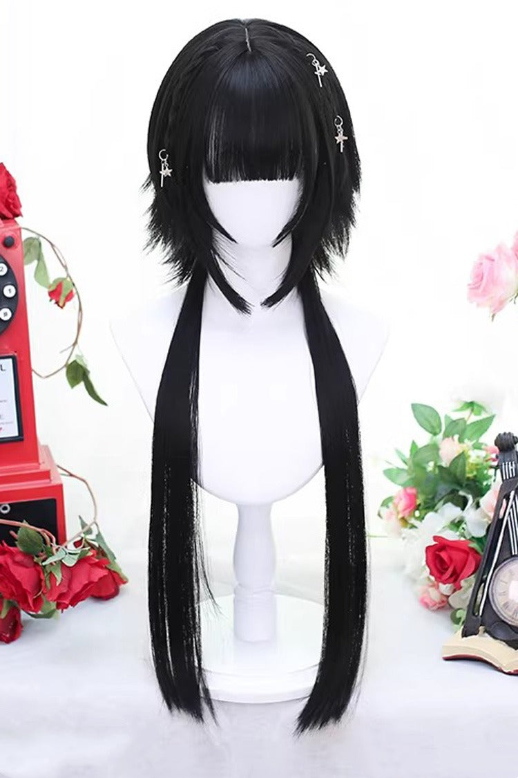 Stylish Braided Lolita Wig with Color Highlights