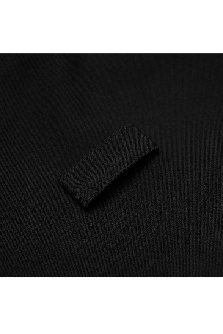Lapel Metal Buckle Belt Collect Waist A-Shape Hem Punk Dress