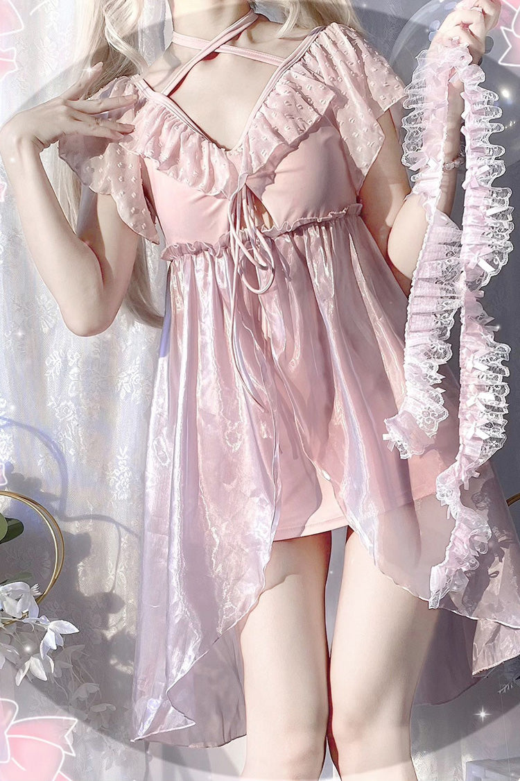 Slim Lace Two-Piece Swimsuit - Lolita Beach Wear