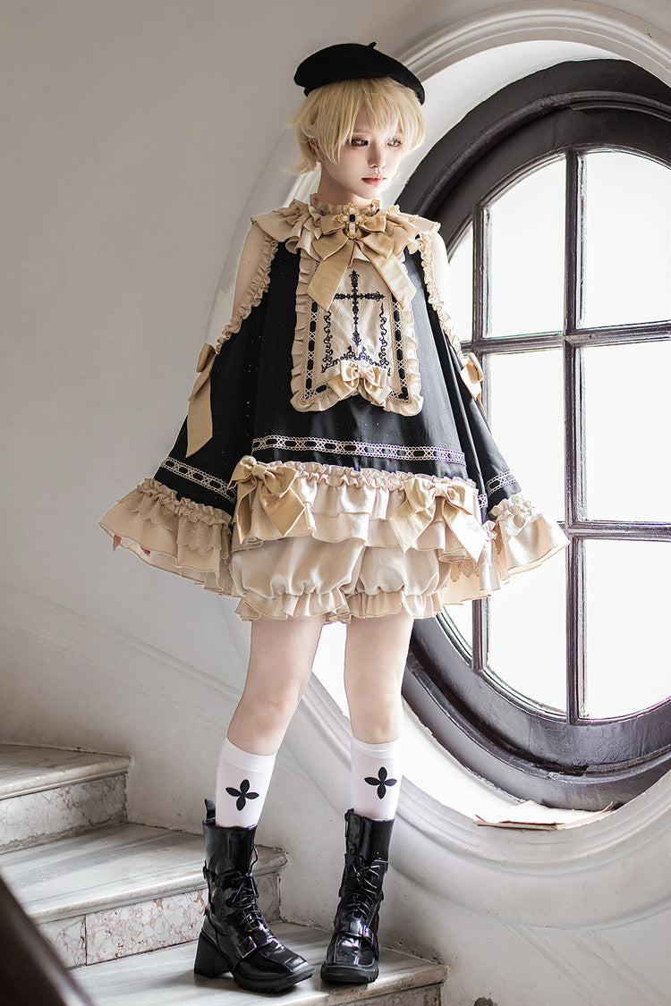 Ouji Lolita Set with Off-Shoulder and Bow