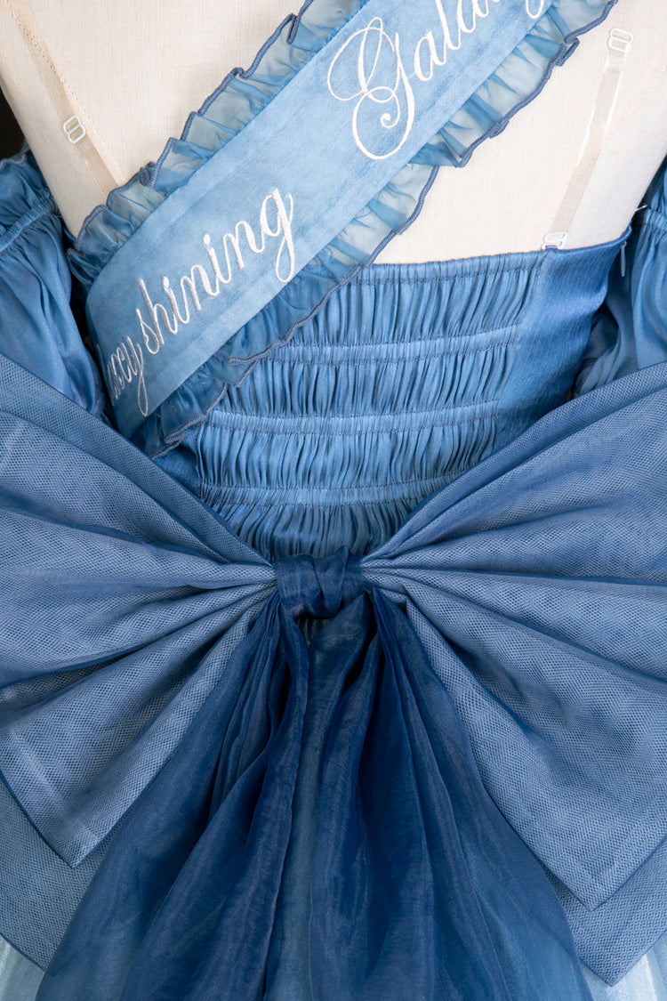 Mermaid Princess Ruffle Hanayome Bow Sweet Elegant JSK Dress Set in Blue