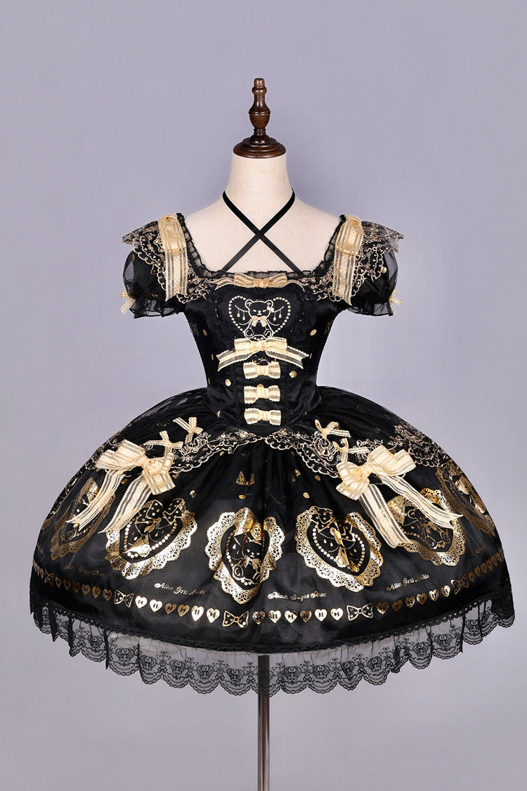 Classic Lolita Dress with Bow and Lace