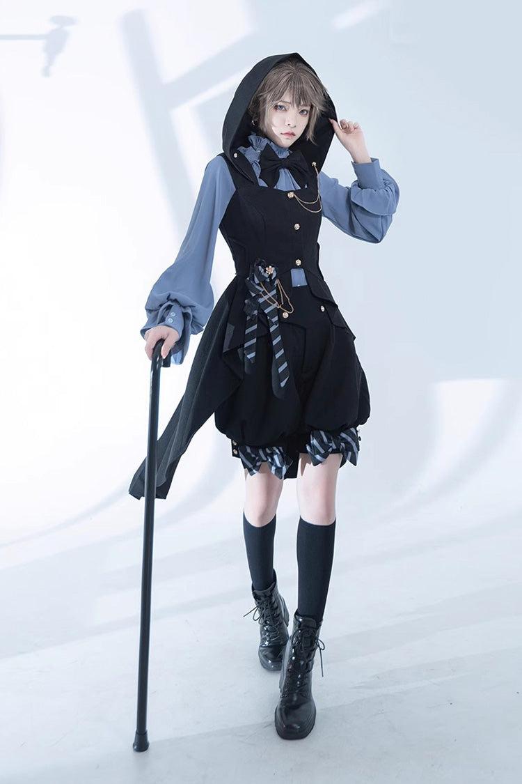 Hooded Ouji Gothic Lolita Vest with Narrative Maxim