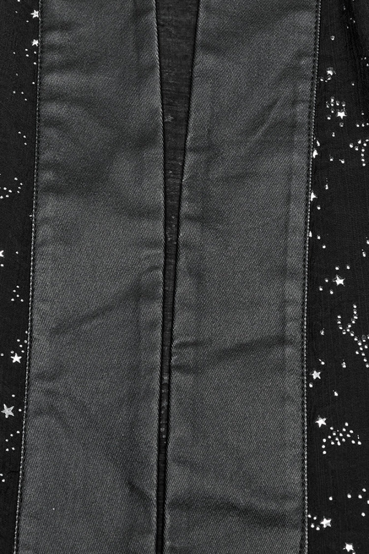 Gothic Coat with Star Lace-Up, Half Sleeves, Hollow Shoulder