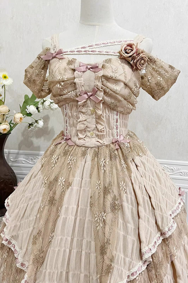 Yellow Sleeveless High-Waist Print Asymmetric Sweet Lolita JSK