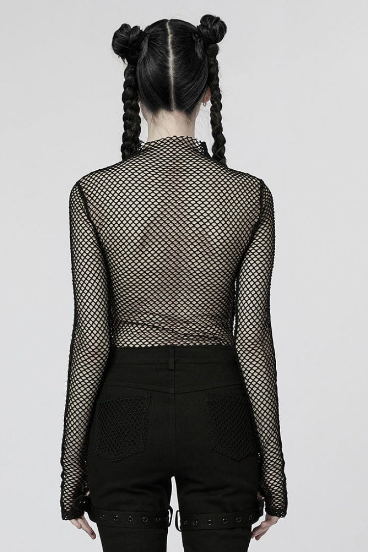 Mesh Ribbon Slim Punk Tee
